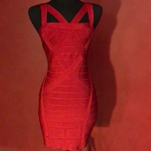Herve Léger read bandage dress